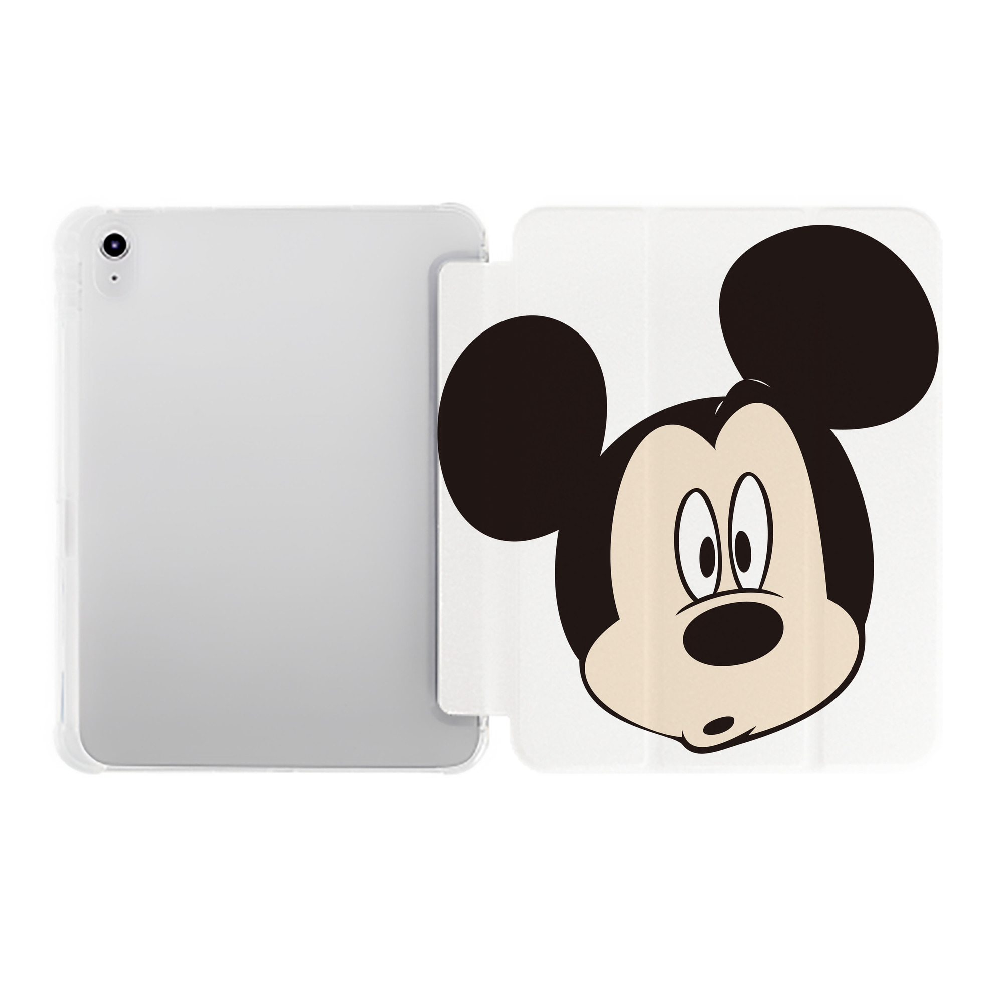 （画像用） ミッキーマウス Mickey Mouse IPad ケース ペン収納付き 三つ折りスタンド PUレザー×シリコン 対応機種9.5/10.5/10.9インチ